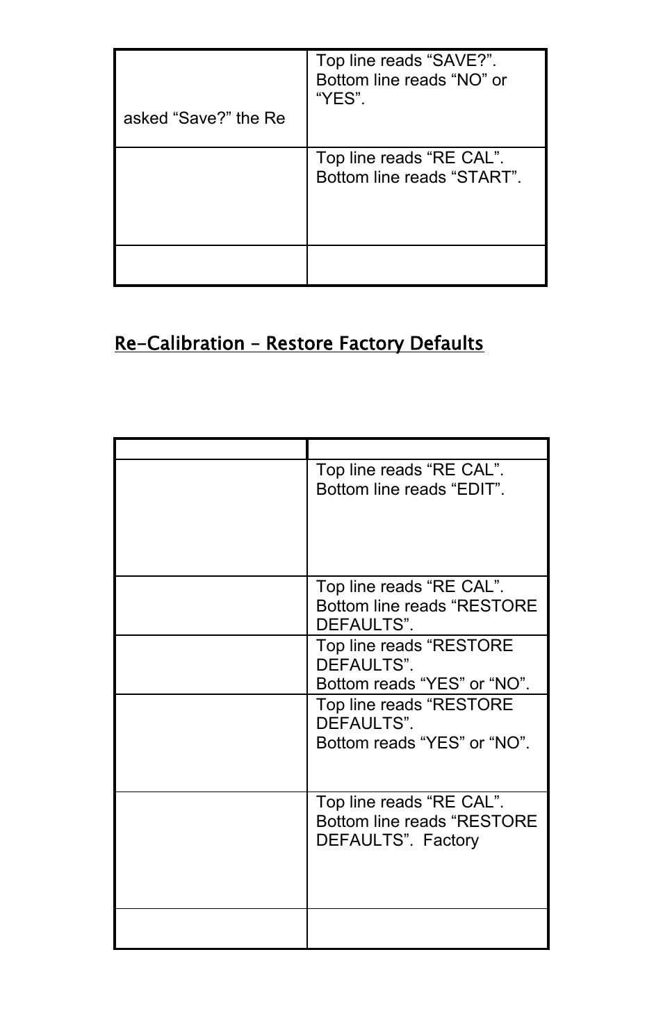 Re-calibration – restore factory defaults | Meriam M2 – Series Smart Manometer User Manual | Page 28 / 40