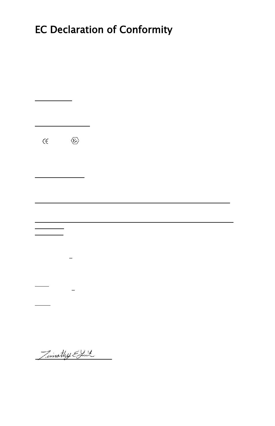 Ec declaration of conformity | Meriam M2 – Series Smart Manometer User Manual | Page 32 / 40