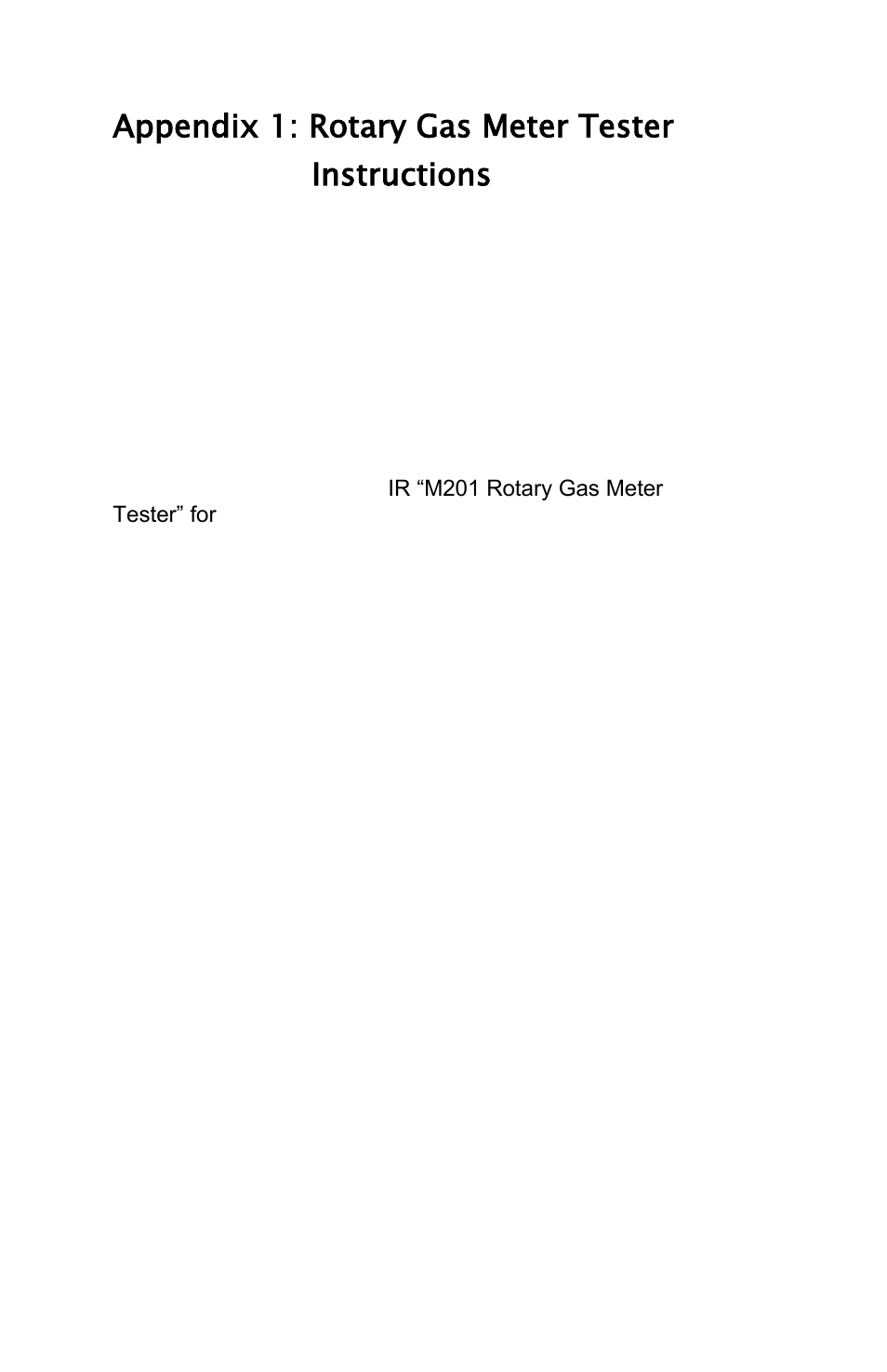 Appendix 1: rotary gas meter tester instructions | Meriam M2 – Series Smart Manometer User Manual | Page 38 / 40