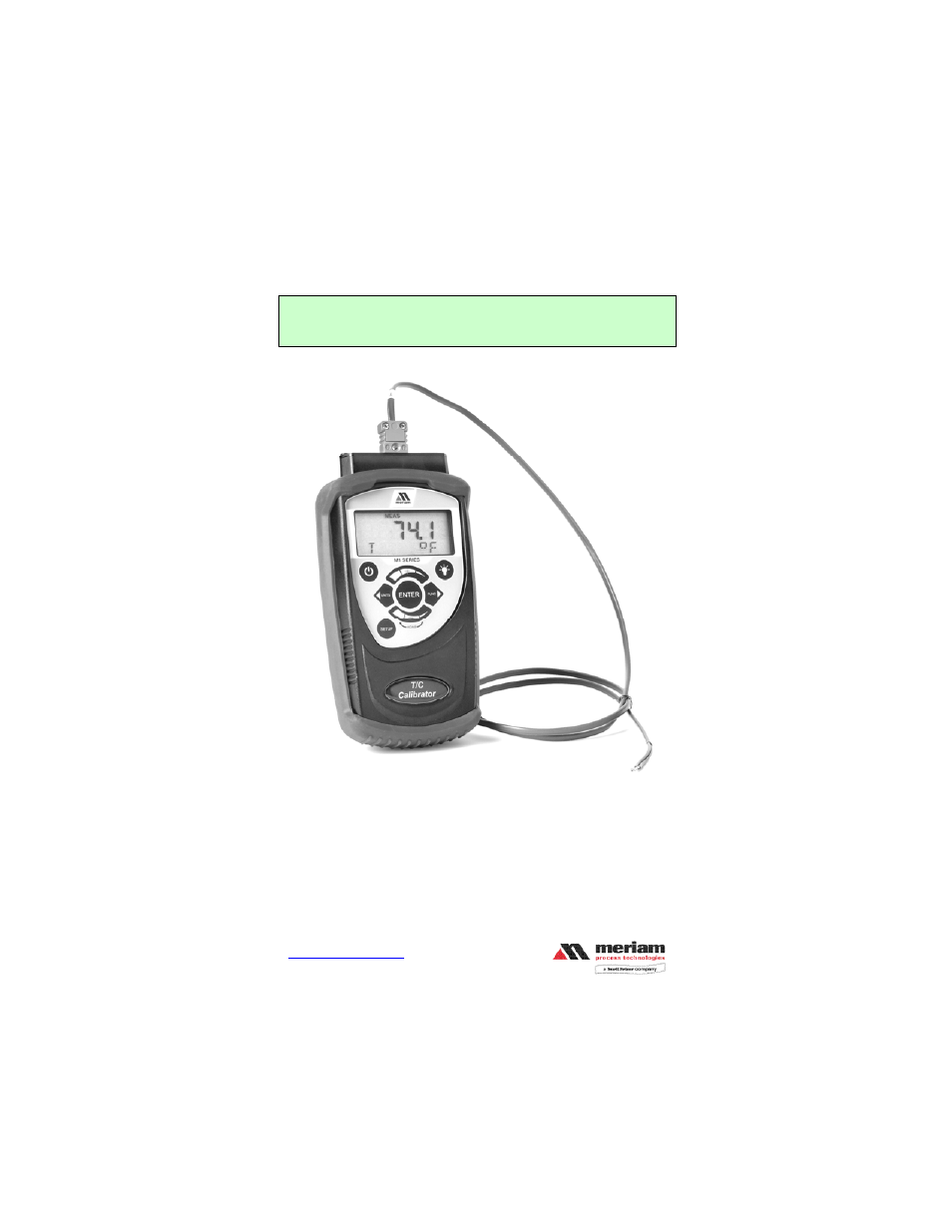 Meriam M130 T_C Thermocouple Calibrator User Manual | 21 pages