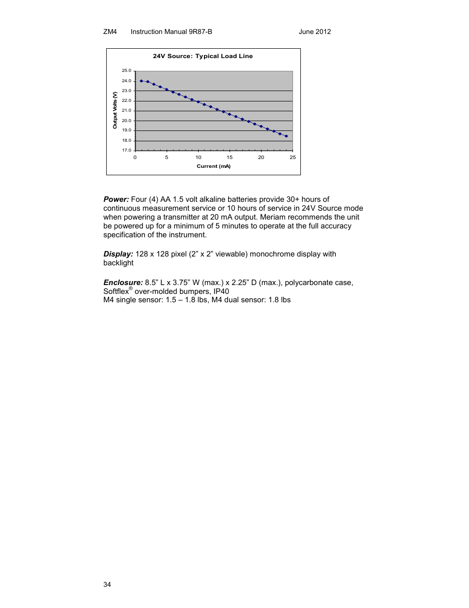 Meriam M4 Series Precision Calibrator Data Logger Manual User Manual | Page 34 / 40