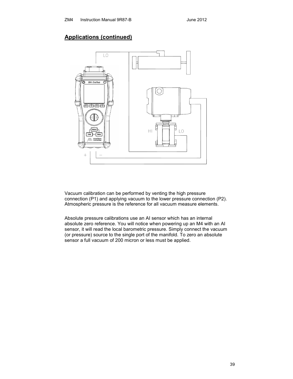 Meriam M4 Series Precision Calibrator Data Logger Manual User Manual | Page 39 / 40