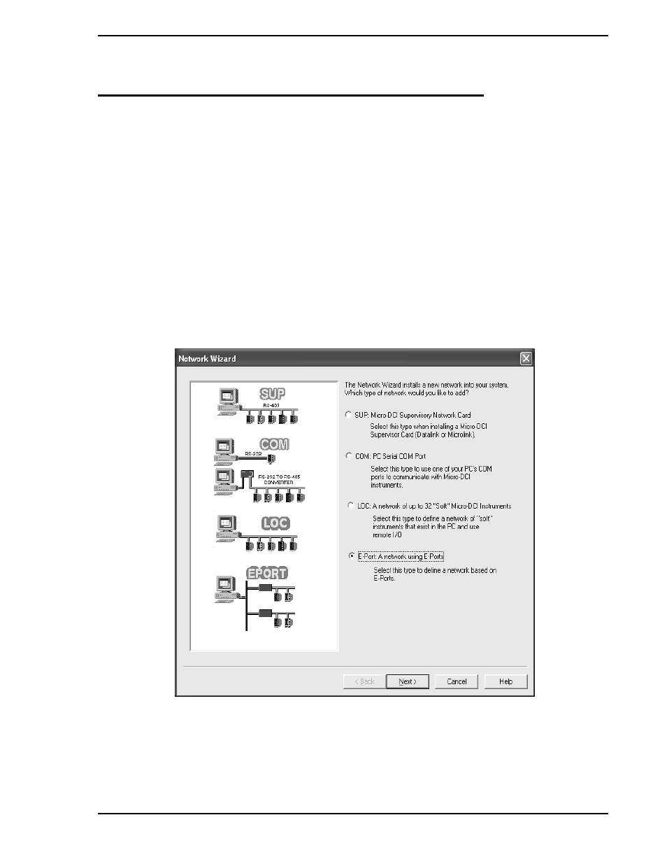 0 micro-dci software configuration, 1 creating an e-port network with super32, 0 - micro-dci software configuration | Section 3, micro-dci software configuration | Micromod Micro-DCI: EP1000A E-Port User Manual | Page 35 / 56