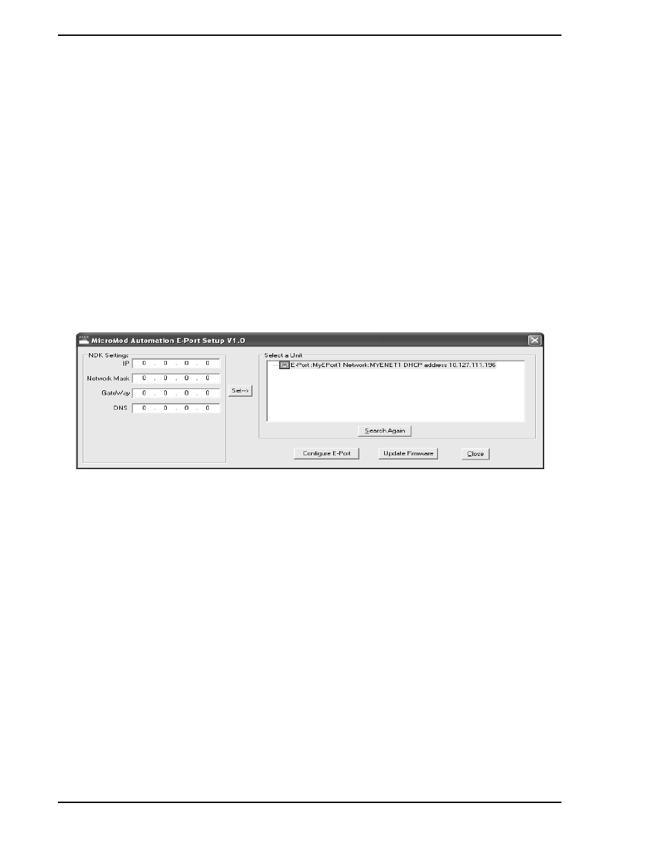 3 configuring the e-port, 1 getting started, 2 configure the e-port unit settings | 1 configuring the e-port unit ip address | Micromod Micro-DCI: EP1000A E-Port User Manual | Page 48 / 56