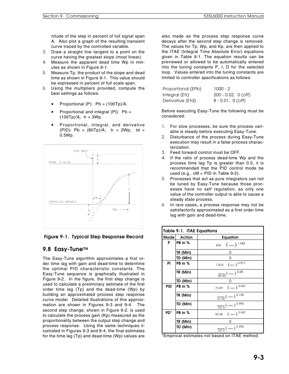 8 easy-tune | Micromod Micro-DCI: 53SL6000 Single Loop Controller User Manual | Page 106 / 138