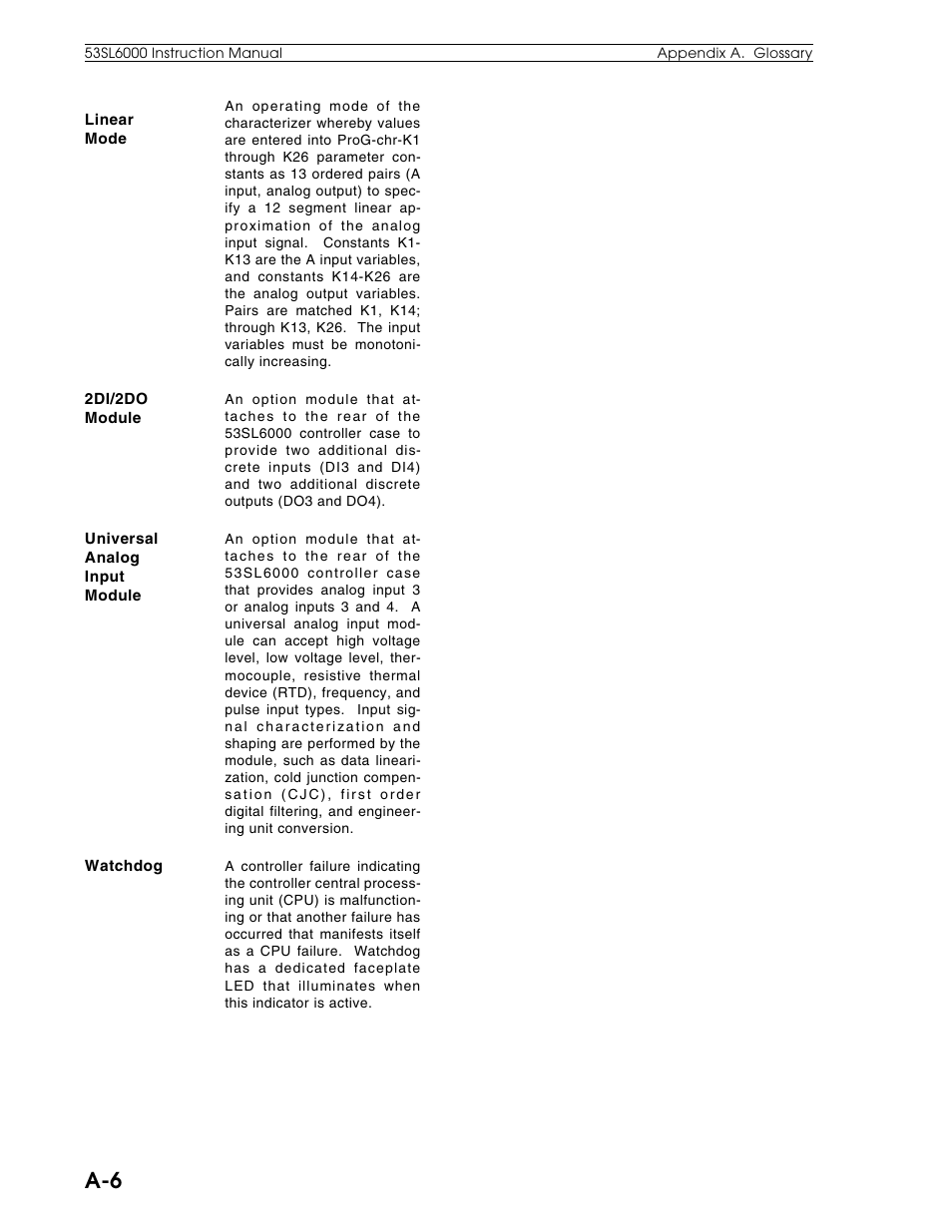 Micromod Micro-DCI: 53SL6000 Single Loop Controller User Manual | Page 117 / 138