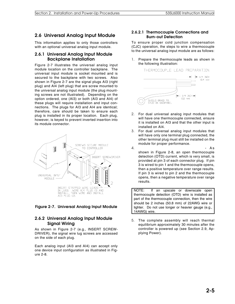 6 universal analog input module | Micromod Micro-DCI: 53SL6000 Single Loop Controller User Manual | Page 24 / 138