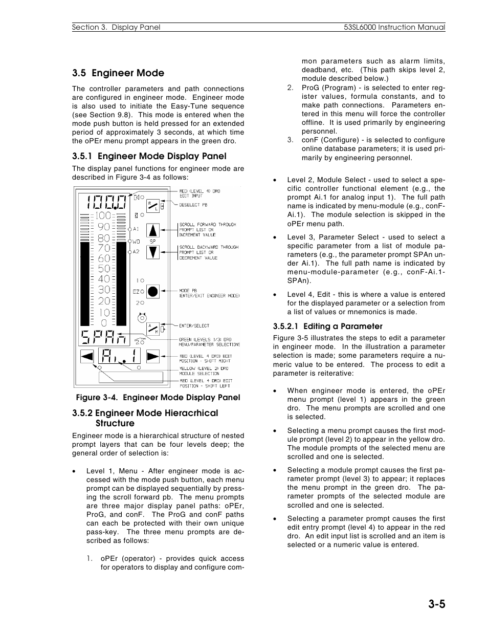 5 engineer mode | Micromod Micro-DCI: 53SL6000 Single Loop Controller User Manual | Page 32 / 138