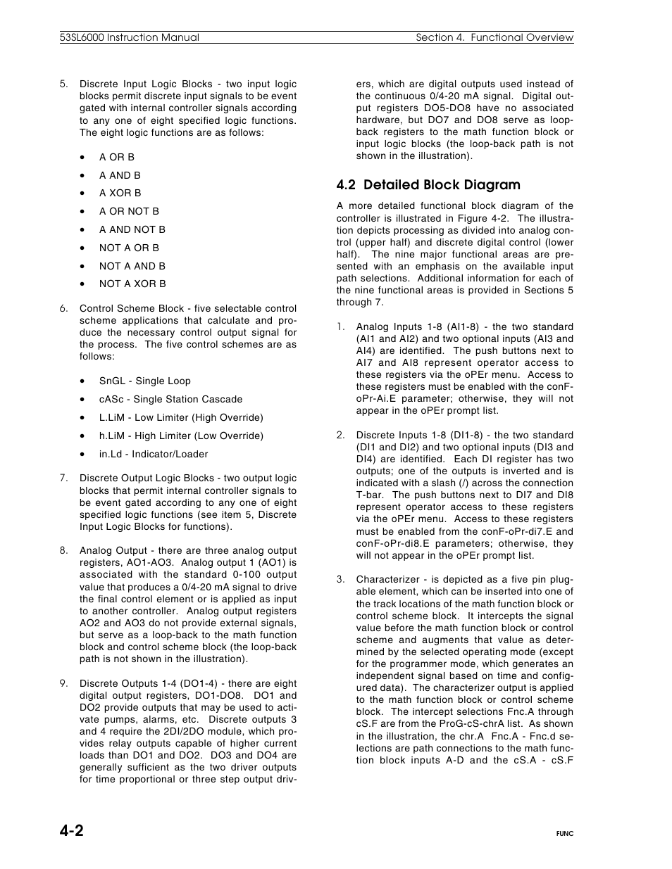 2 detailed block diagram | Micromod Micro-DCI: 53SL6000 Single Loop Controller User Manual | Page 41 / 138