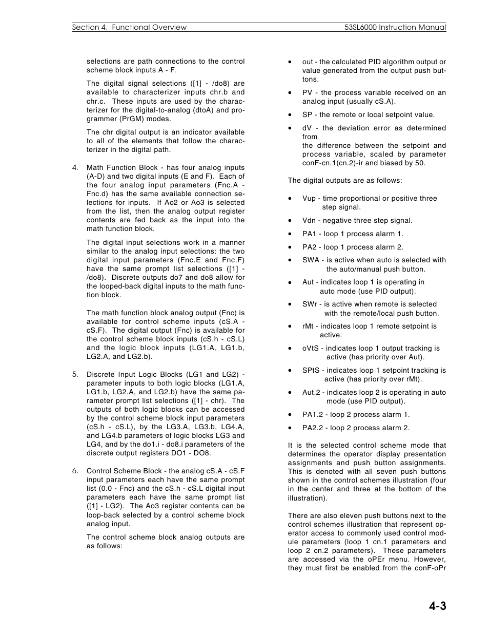 Micromod Micro-DCI: 53SL6000 Single Loop Controller User Manual | Page 42 / 138