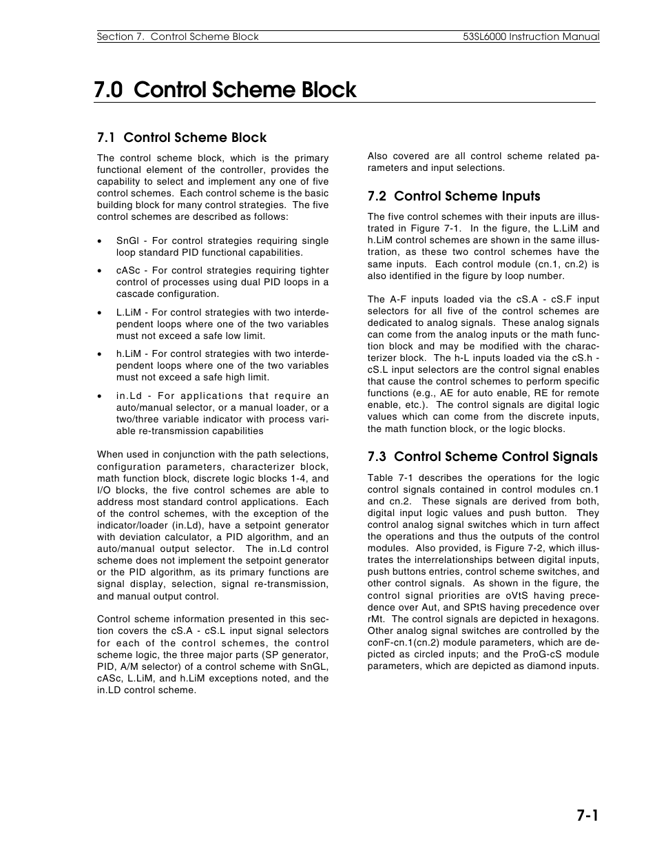 0 control scheme block, 1 control scheme block, 2 control scheme inputs | 3 control scheme control signals | Micromod Micro-DCI: 53SL6000 Single Loop Controller User Manual | Page 59 / 138