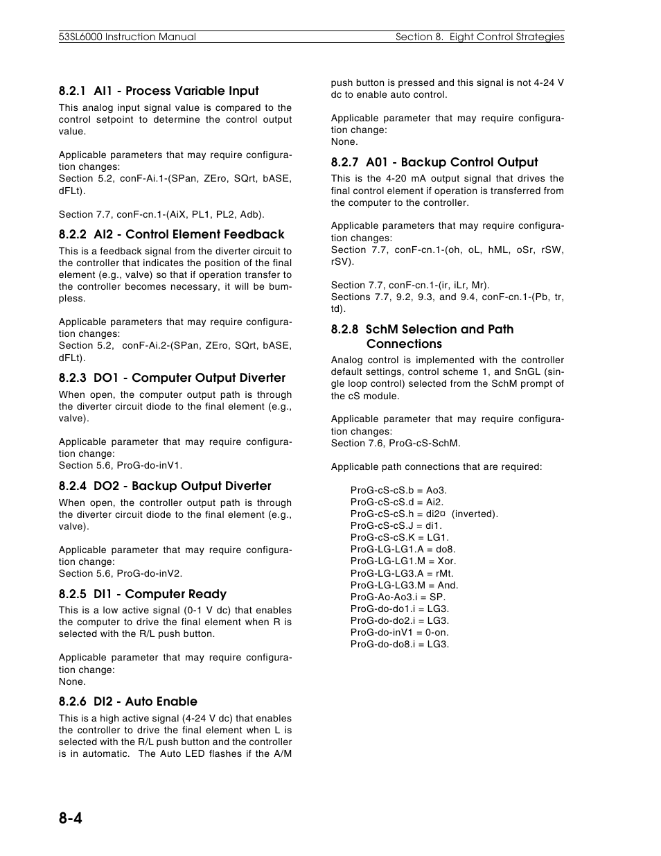 Micromod Micro-DCI: 53SL6000 Single Loop Controller User Manual | Page 91 / 138