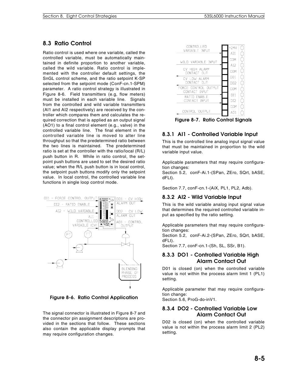 3 ratio control | Micromod Micro-DCI: 53SL6000 Single Loop Controller User Manual | Page 92 / 138