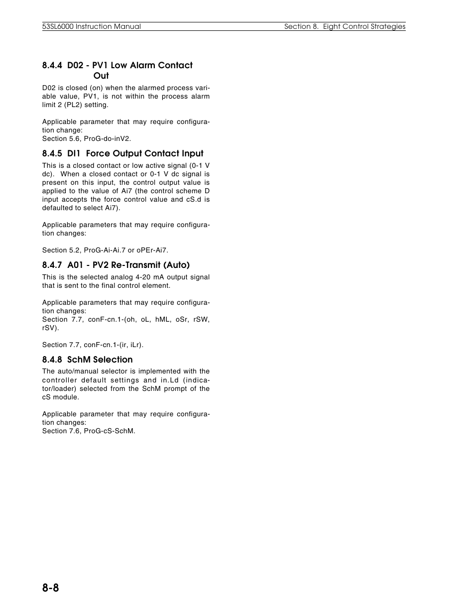 Micromod Micro-DCI: 53SL6000 Single Loop Controller User Manual | Page 95 / 138