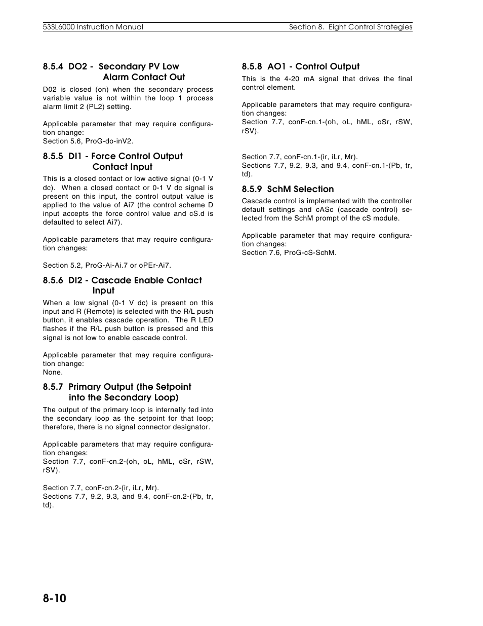 Micromod Micro-DCI: 53SL6000 Single Loop Controller User Manual | Page 97 / 138