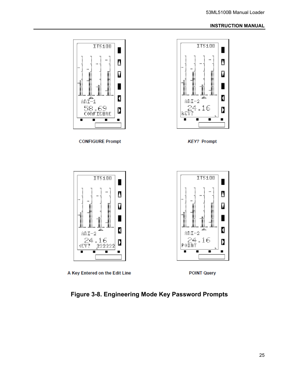 Figure 3-8. engineering mode key password prompts | Micromod Micro-DCI: 53ML5100 Manual Loader User Manual | Page 29 / 49