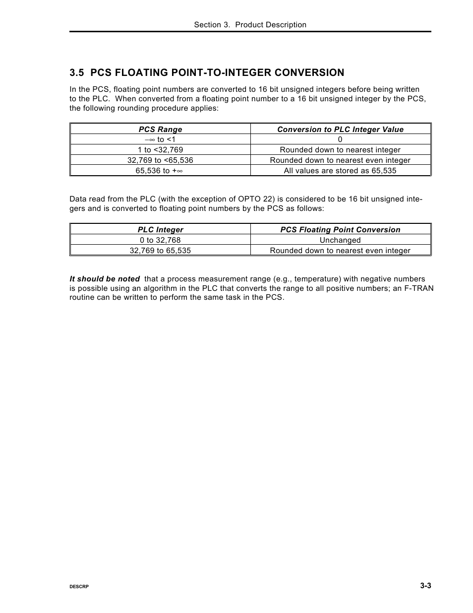 5 pcs floating point-to-integer conversion | Micromod Micro-DCI: 53MC5000 PLC AND PRINTER INTERFACES User Manual | Page 27 / 124
