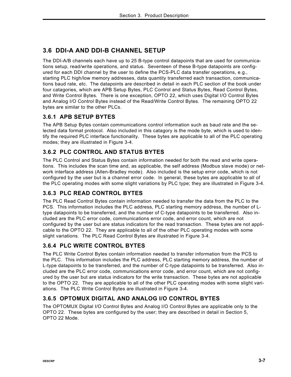 6 ddi-a and ddi-b channel setup | Micromod Micro-DCI: 53MC5000 PLC AND PRINTER INTERFACES User Manual | Page 31 / 124