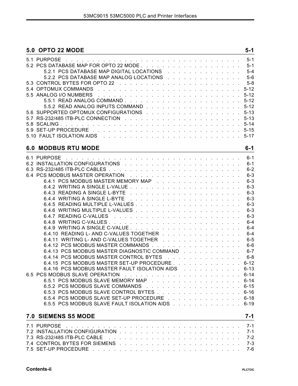 Micromod Micro-DCI: 53MC5000 PLC AND PRINTER INTERFACES User Manual | Page 4 / 124