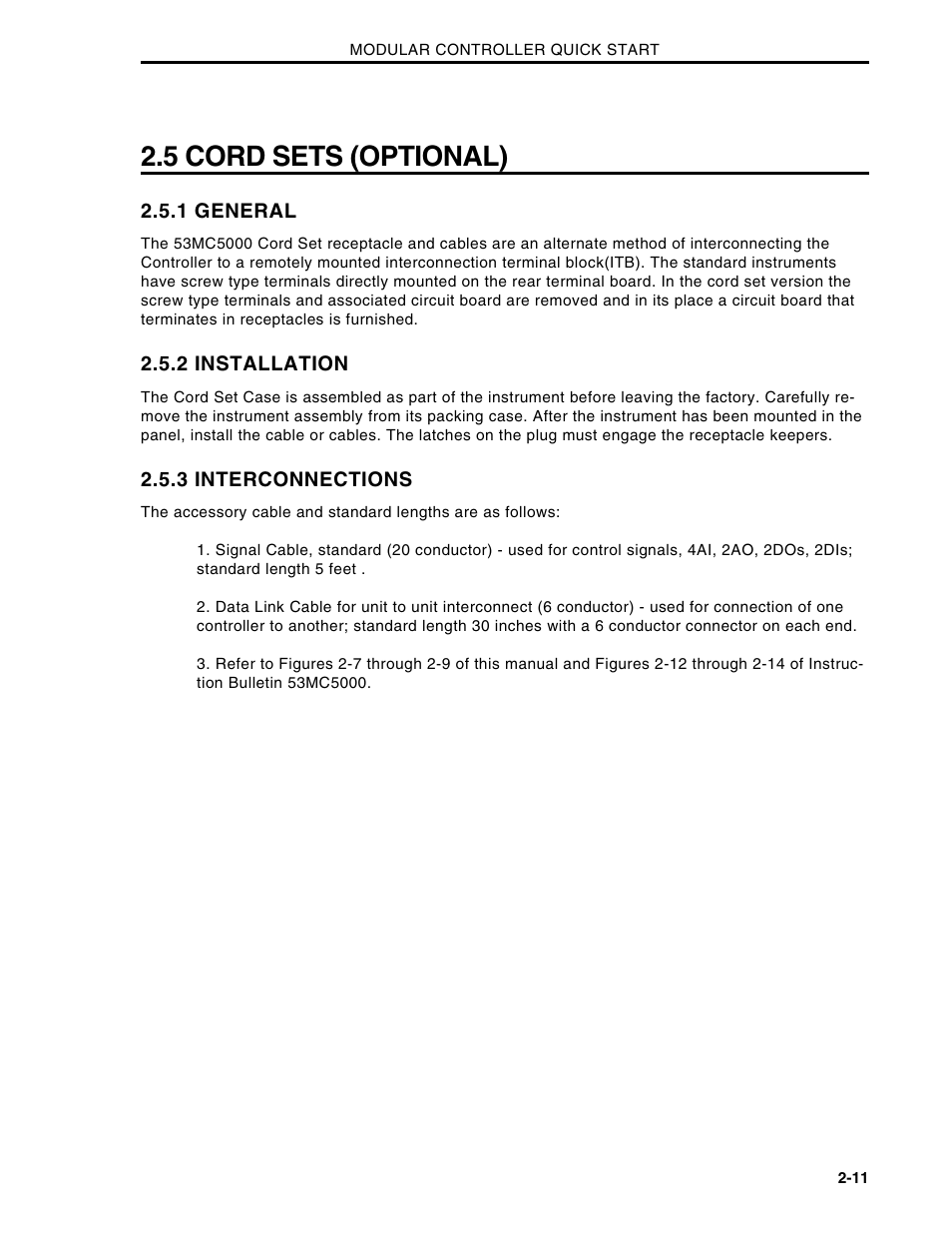 5 cord sets (optional) | Micromod Micro-DCI: 53MC5000 Multi-Loop Process Controller Installation User Manual | Page 21 / 99