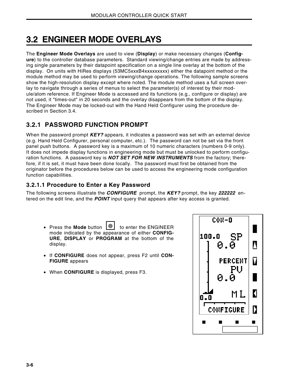 2 engineer mode overlays, 1 password function prompt | Micromod Micro-DCI: 53MC5000 Multi-Loop Process Controller Installation User Manual | Page 31 / 99