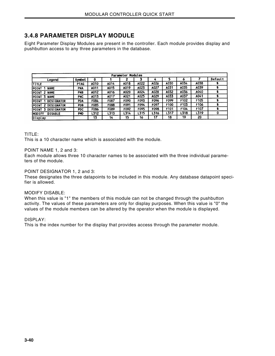 8 parameter display module | Micromod Micro-DCI: 53MC5000 Multi-Loop Process Controller Installation User Manual | Page 65 / 99