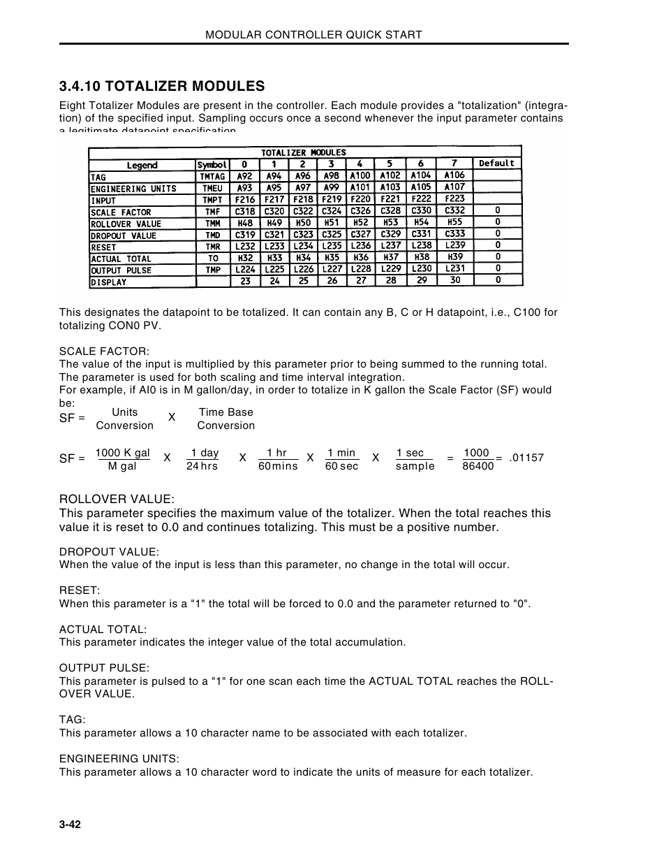 10 totalizer modules | Micromod Micro-DCI: 53MC5000 Multi-Loop Process Controller Installation User Manual | Page 67 / 99