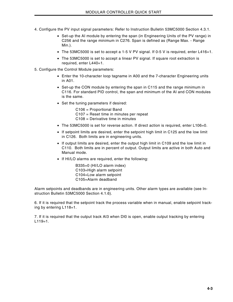 Micromod Micro-DCI: 53MC5000 Multi-Loop Process Controller Installation User Manual | Page 73 / 99