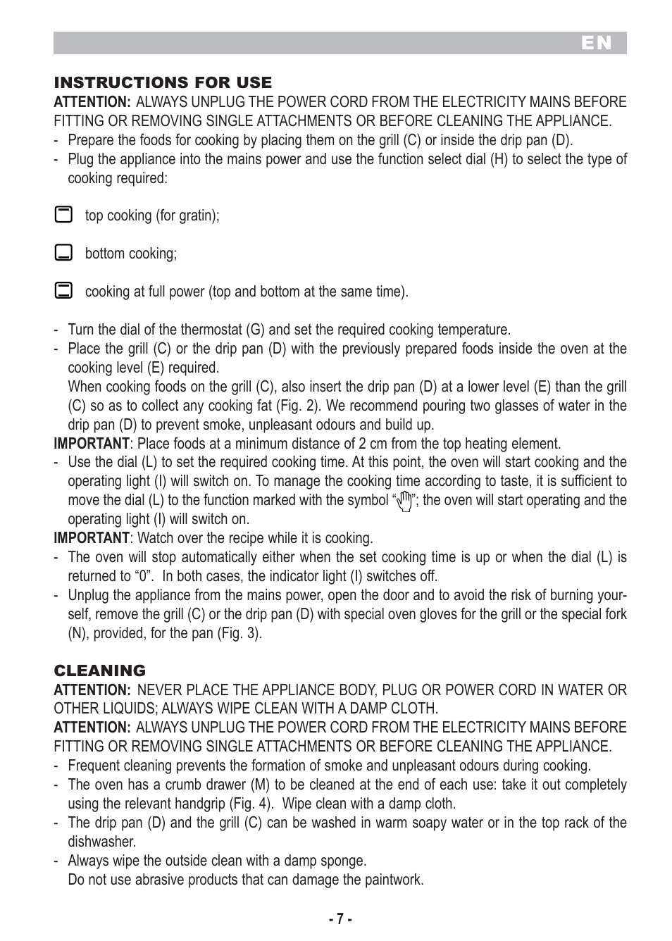 ARIETE Bon Cuisine 210 User Manual | Page 9 / 46