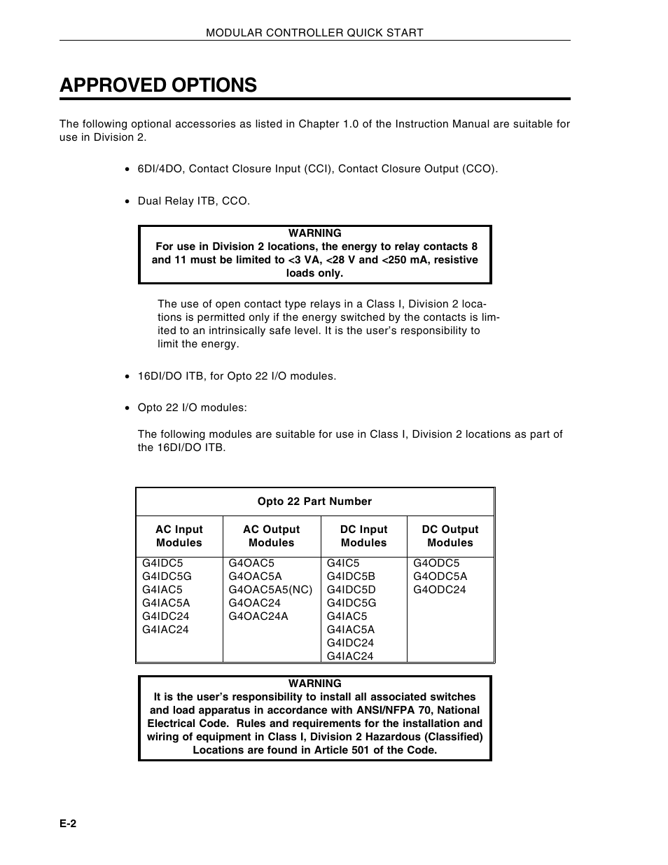 Approved options | Micromod Micro-DCI: 53MC5000 Multi-Loop Process Controller Instruction Manual User Manual | Page 392 / 406