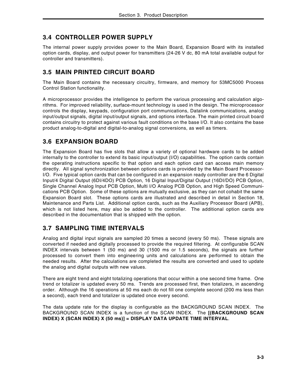 4 controller power supply, 5 main printed circuit board, 6 expansion board | 7 sampling time intervals | Micromod Micro-DCI: 53MC5000 Multi-Loop Process Controller Instruction Manual User Manual | Page 86 / 406