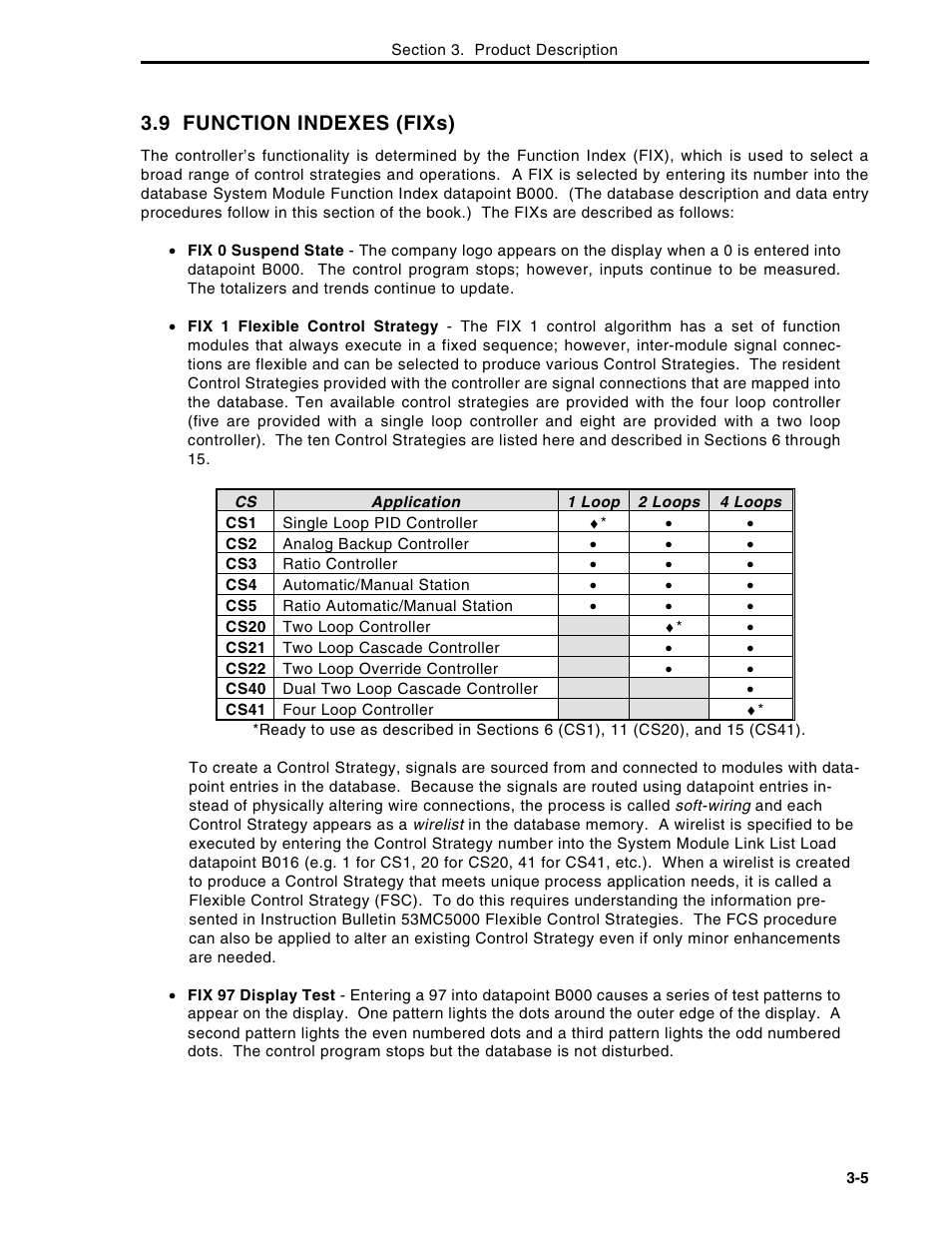 9 function indexes (fixs) | Micromod Micro-DCI: 53MC5000 Multi-Loop Process Controller Instruction Manual User Manual | Page 88 / 406