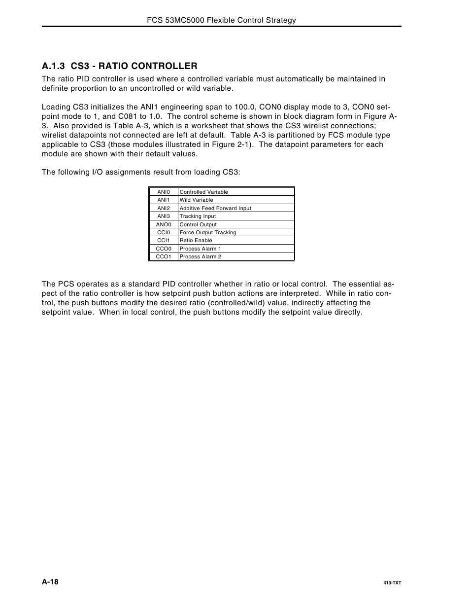 A.1.3 cs3 - ratio controller | Micromod Micro-DCI: 53MC5000 Multi-Loop Process Controller FLEXIBLE CONTROL STRATEGIES User Manual | Page 108 / 201