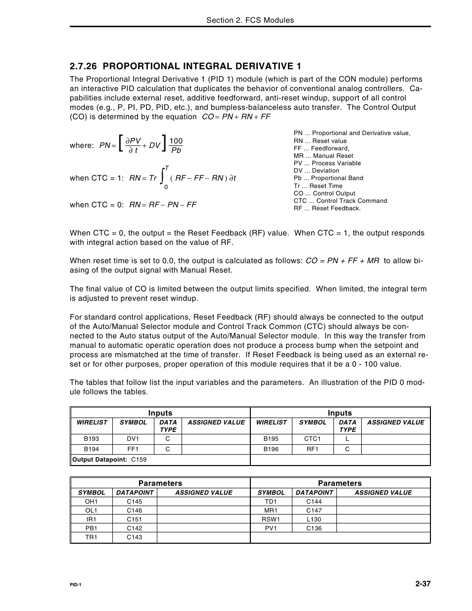 26 proportional integral derivative 1 | Micromod Micro-DCI: 53MC5000 Multi-Loop Process Controller FLEXIBLE CONTROL STRATEGIES User Manual | Page 44 / 201