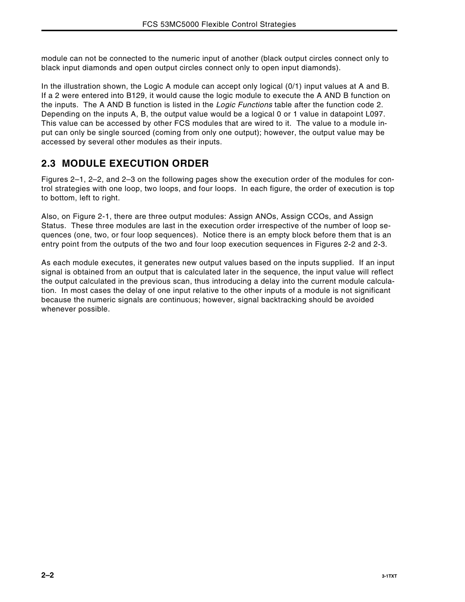 3 module execution order | Micromod Micro-DCI: 53MC5000 Multi-Loop Process Controller FLEXIBLE CONTROL STRATEGIES User Manual | Page 9 / 201