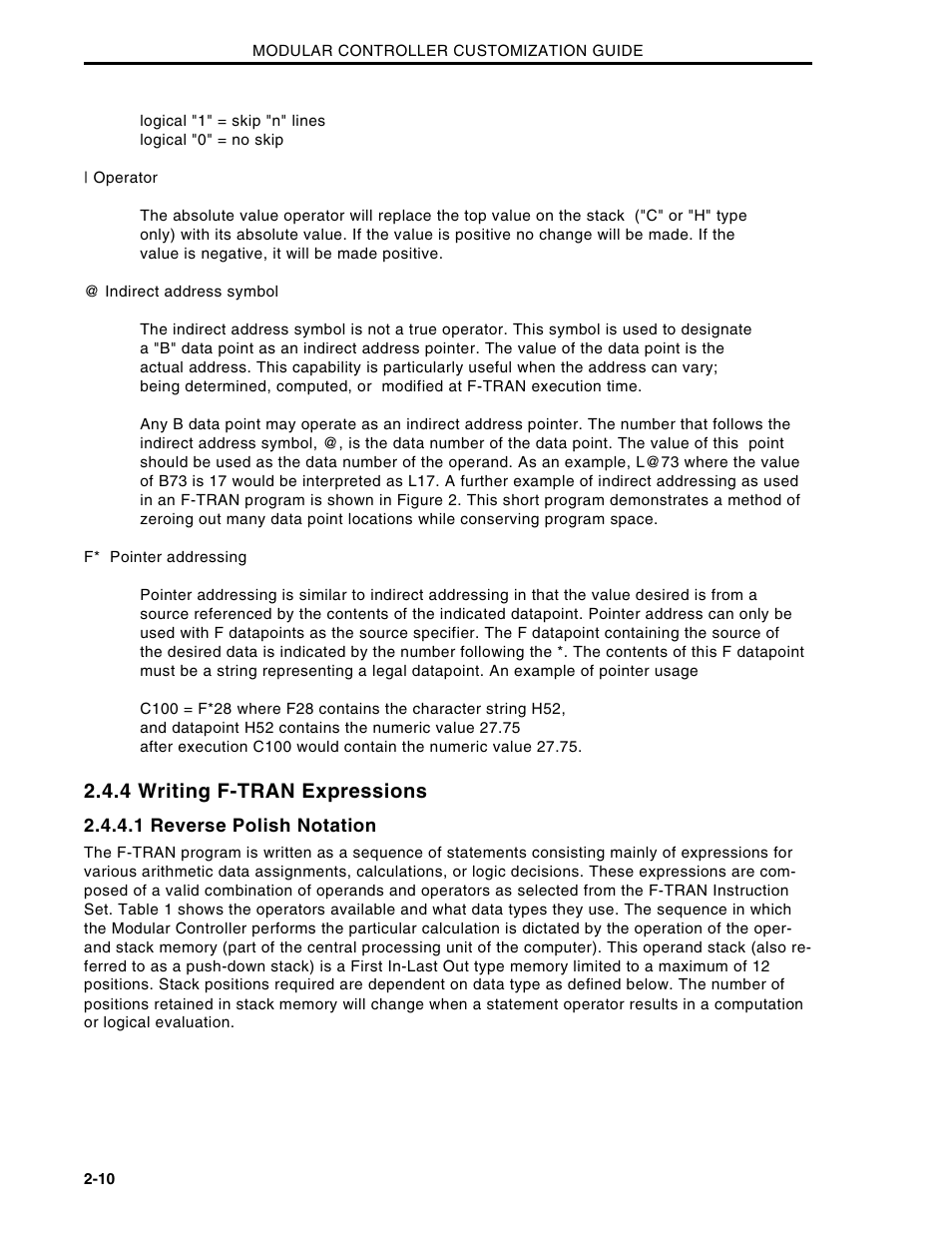 4 writing f-tran expressions | Micromod Micro-DCI: 53MC5000 Multi-Loop Process Controller CUSTOMIZATION GUIDE User Manual | Page 17 / 123