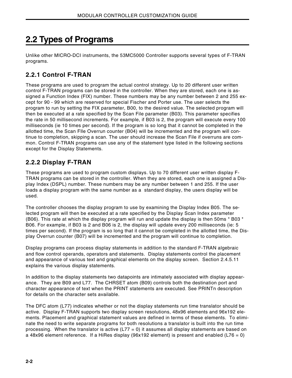 2 types of programs | Micromod Micro-DCI: 53MC5000 Multi-Loop Process Controller CUSTOMIZATION GUIDE User Manual | Page 9 / 123