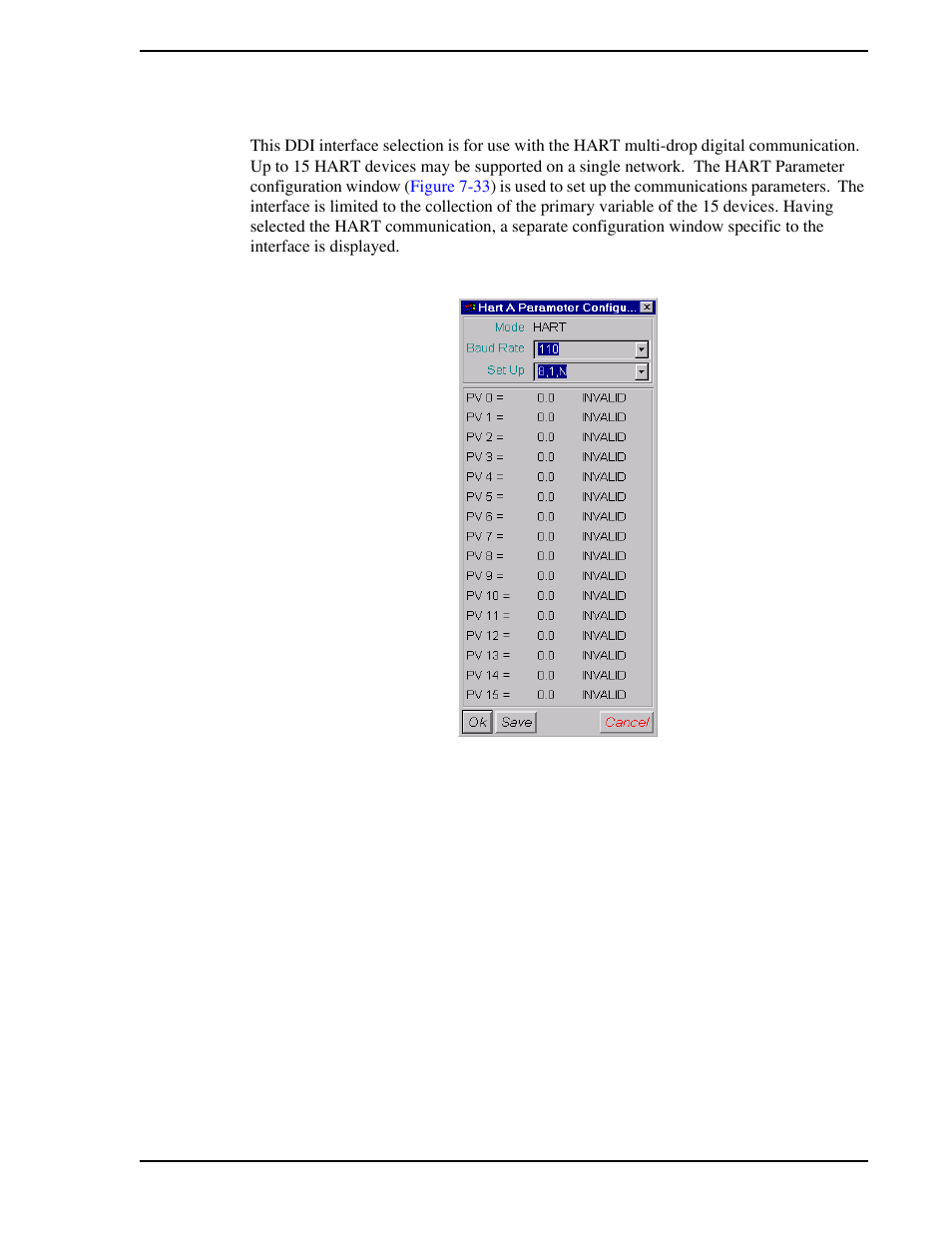 7 hart parameter configuration, Figure 7-33. hart parameter configuration window | Micromod Micro-DCI: 53MT6000 Micro-Tools User Manual | Page 117 / 144