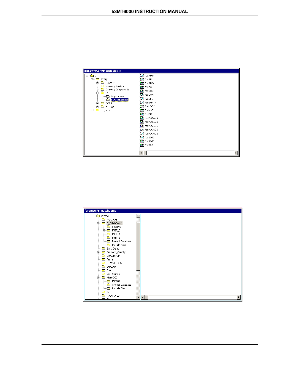 Figure 6-2. library folder contents, Figure 6-3. project folder examples | Micromod Micro-DCI: 53MT6000 Micro-Tools User Manual | Page 45 / 144