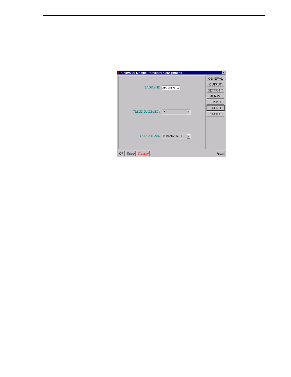 6 trend configurable parameters, Figure 7-15. trend parameter configuration window | Micromod Micro-DCI: 53MT6000 Micro-Tools User Manual | Page 77 / 144