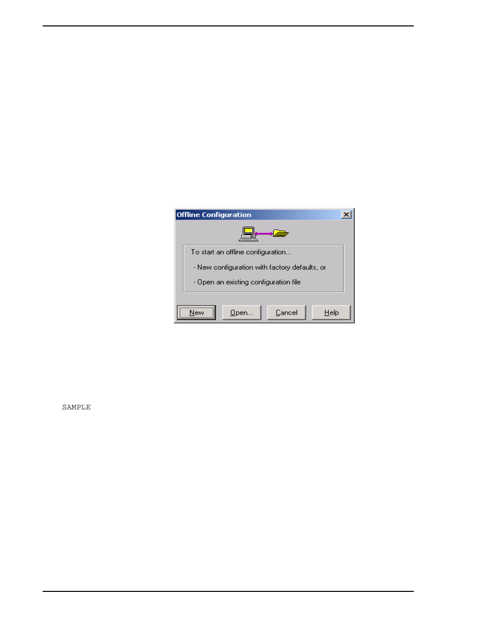 3 offline configuration, 4 tagname, 5 the strategy assistant | Figure 3-2. creating a new offline configuration | Micromod Micro-DCI: 53HC2600 LoopMaster SL6000 CONFIGURATION TOOLKIT User Manual | Page 26 / 94