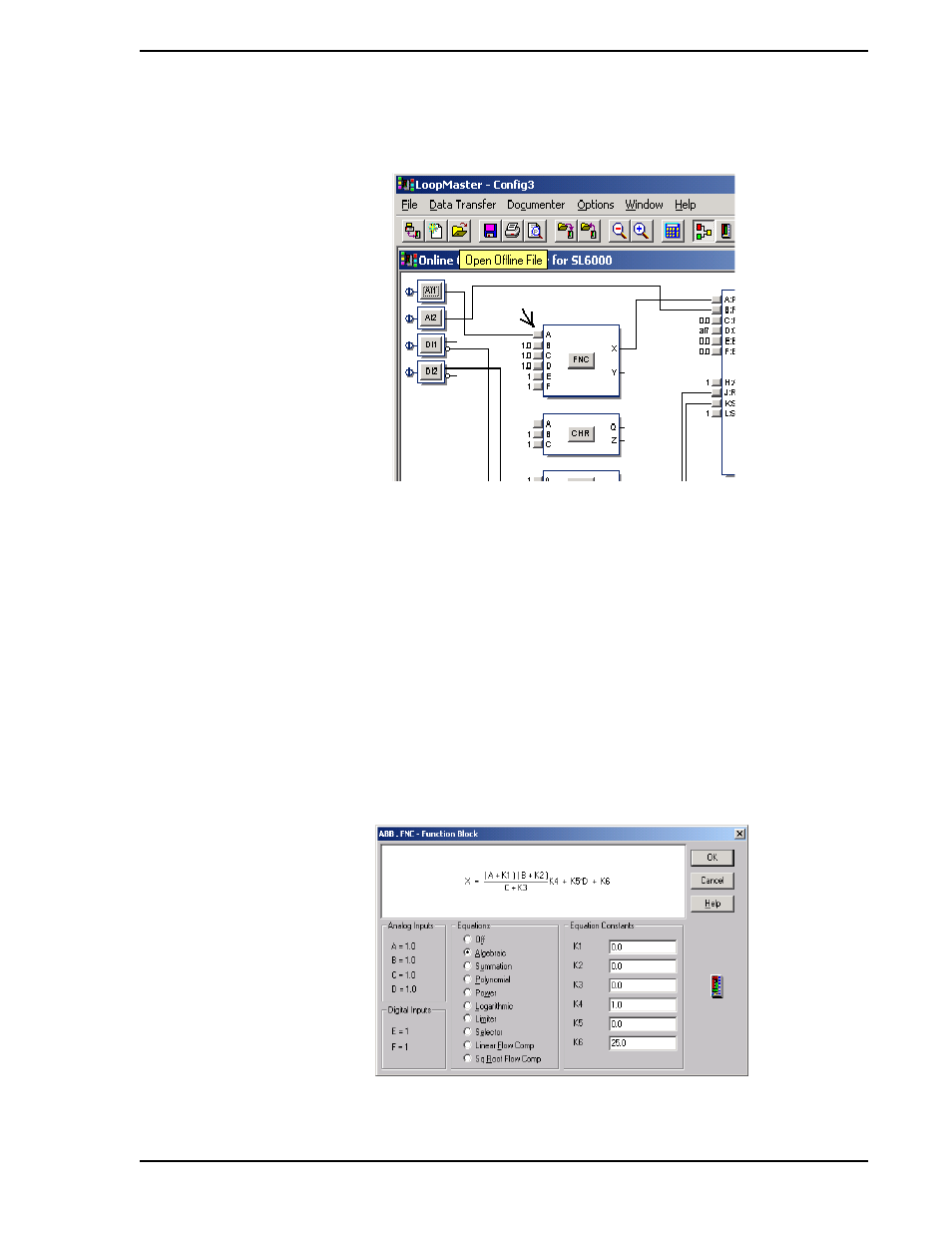 6 configuring the fnc block online | Micromod Micro-DCI: 53HC2600 LoopMaster SL6000 CONFIGURATION TOOLKIT User Manual | Page 49 / 94