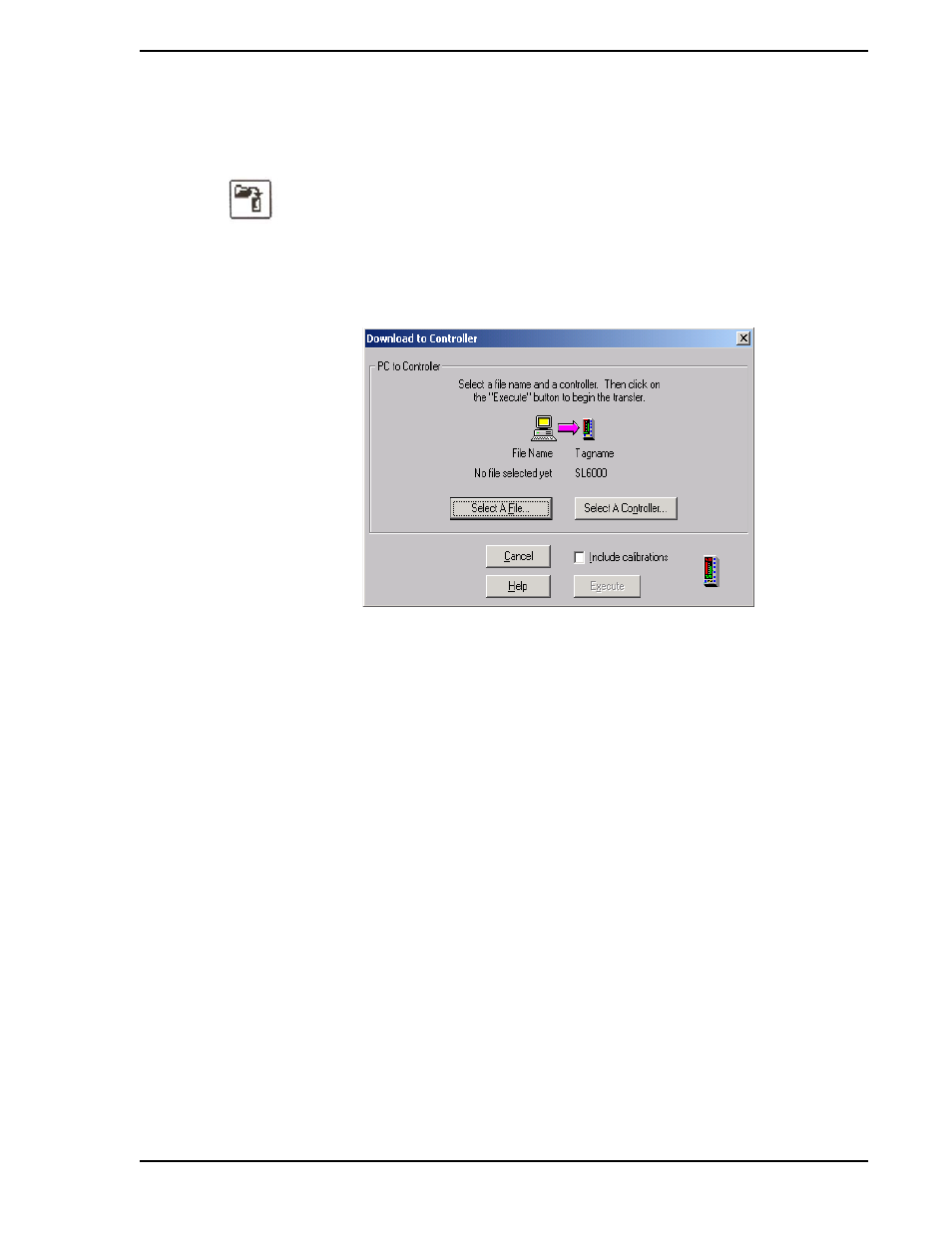 Figure 4-16. download to controller window | Micromod Micro-DCI: 53HC2600 LoopMaster SL6000 CONFIGURATION TOOLKIT User Manual | Page 53 / 94