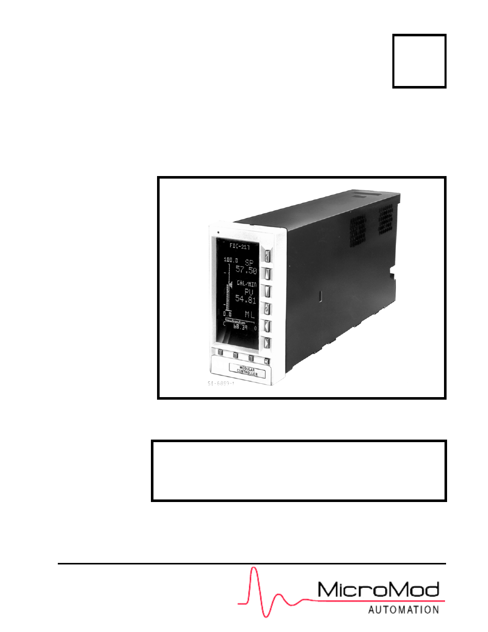 Micromod Micro-DCI: 53SL5100A Single Loop Controller Rev. 1 Firmware User Manual | 6 pages