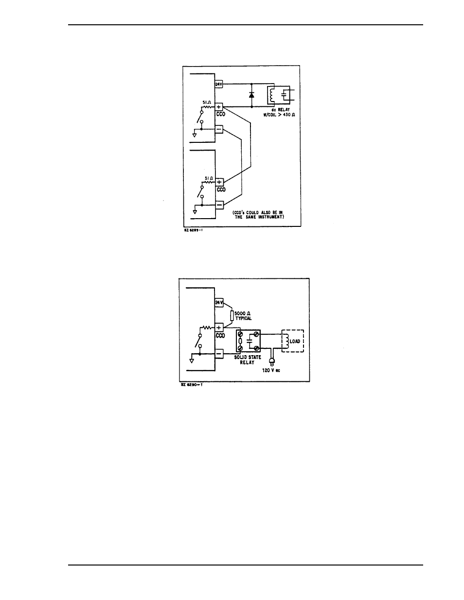 Figure a-3. operating ccos in parallel, Figure a-4. cco with solid state relay, Figure a-3 | Figure a-4 | Micromod Micro-DCI: 53SL5100A Single Loop Controller User Manual | Page 131 / 152