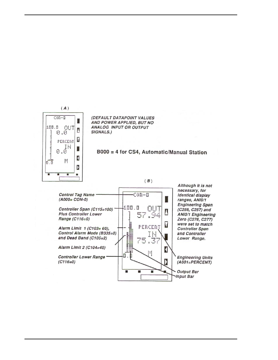 3 automatic/manual station parameter selections, Figure 8-4. cs4 datapoint selections | Micromod Micro-DCI: 53SL5100A Single Loop Controller User Manual | Page 98 / 152