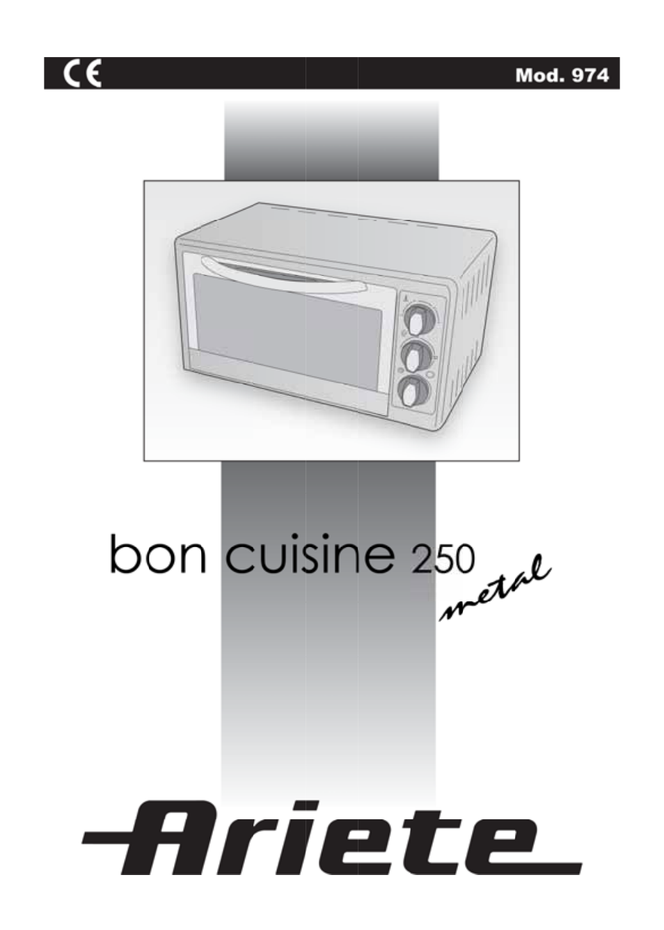 ARIETE Bon Cuisine 250 Stainless Steel Oven User Manual | 46 pages