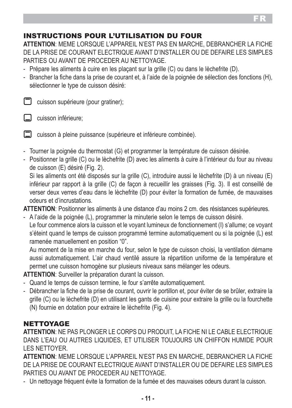 ARIETE Bon Cuisine 250 Stainless Steel Oven User Manual | Page 13 / 46