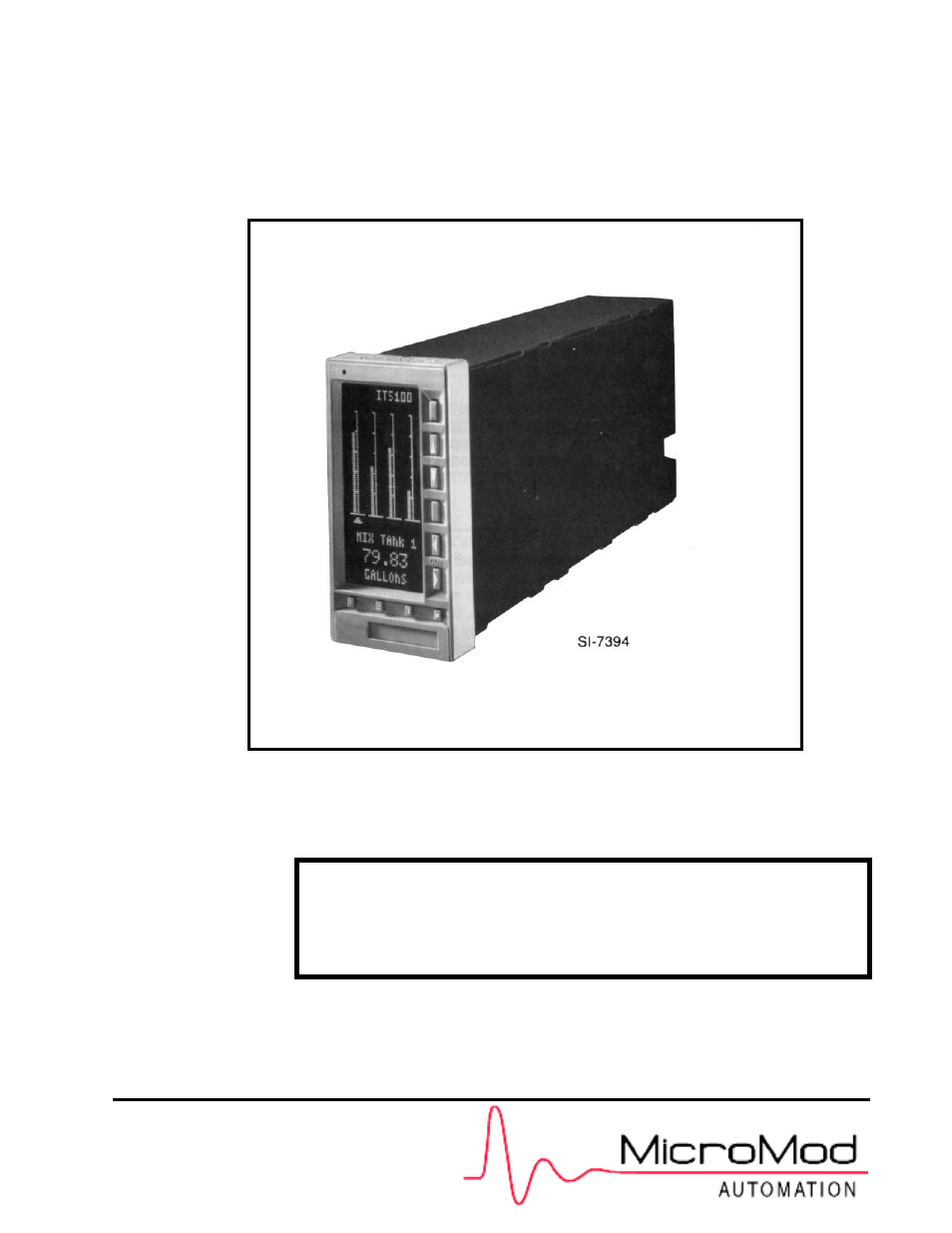 Micromod Micro-DCI: 53IT5100A Indicator/Totalizer Rev. 1 Firmware User Manual | 4 pages