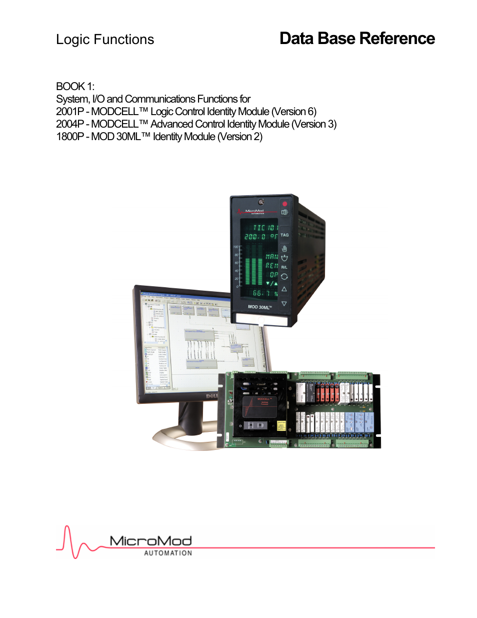 Micromod MOD: 1800P - MOD 30ML Identity Module (Version 2) System, I/O and Communications Functions User Manual | 272 pages